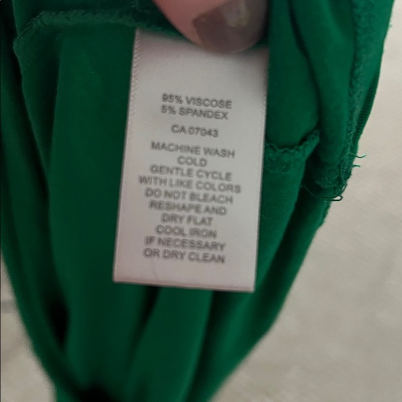 #52 Cable & Gauge Vibrant Green Blouse size Large tops - Picture 6 of 6